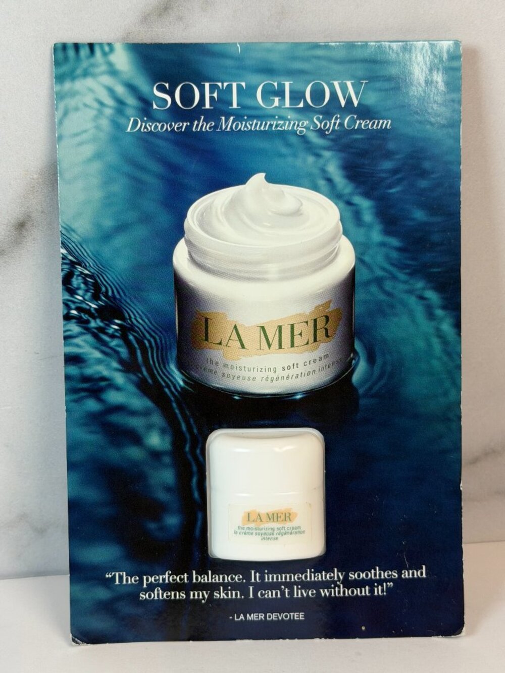 La Mer The Moisturizing Soft Cream 5ml Sample 0.17 oz Promotional Card